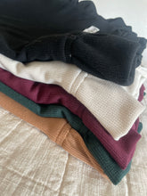 Load image into Gallery viewer, Black waffle knit