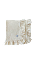 Load image into Gallery viewer, Gauze baby blanket- pink, ivory & blue