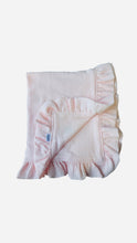 Load image into Gallery viewer, Gauze baby blanket- pink, ivory & blue