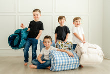 Load image into Gallery viewer, Big blue & white check Nap Mat