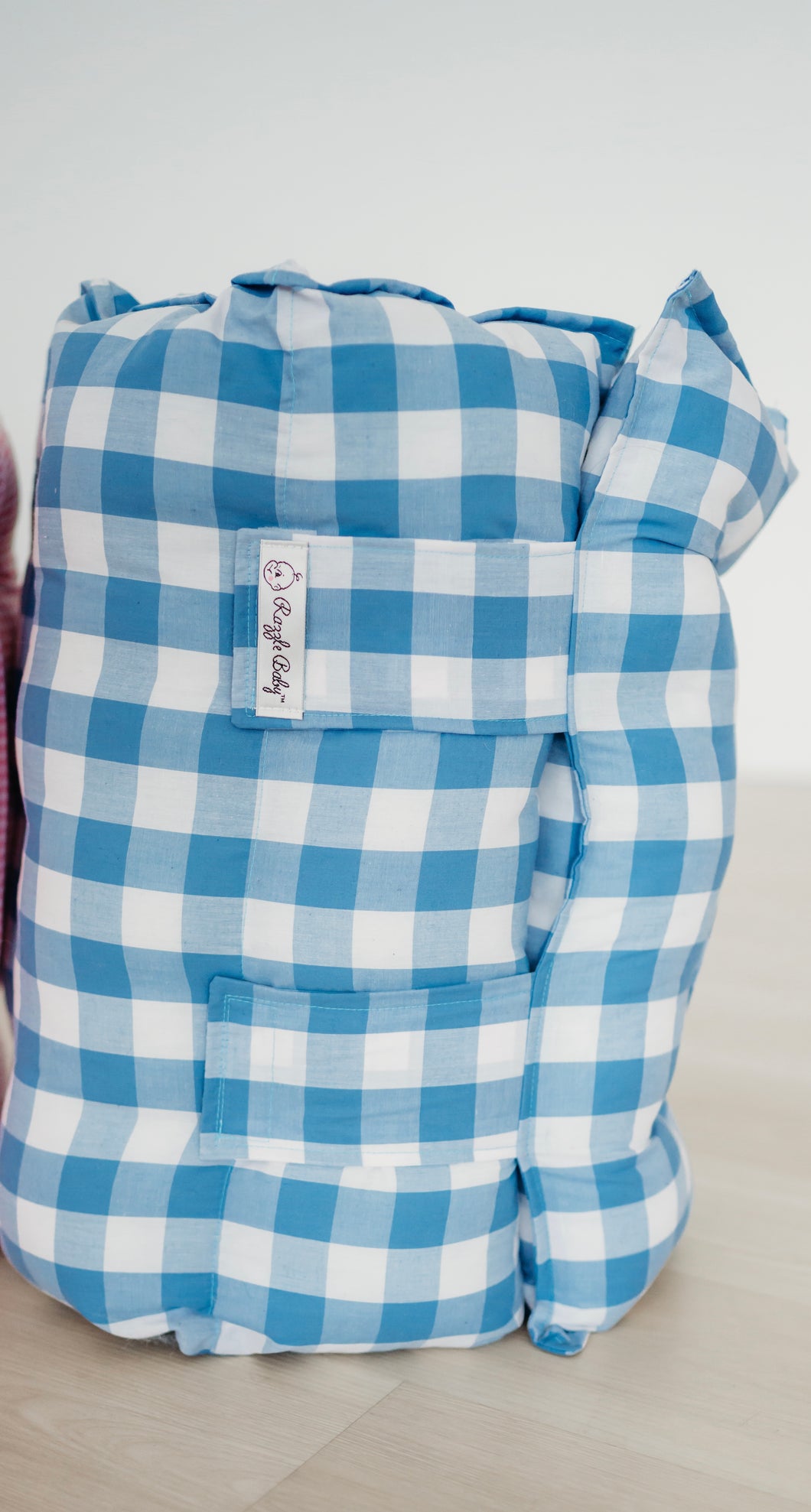 Big blue & white check