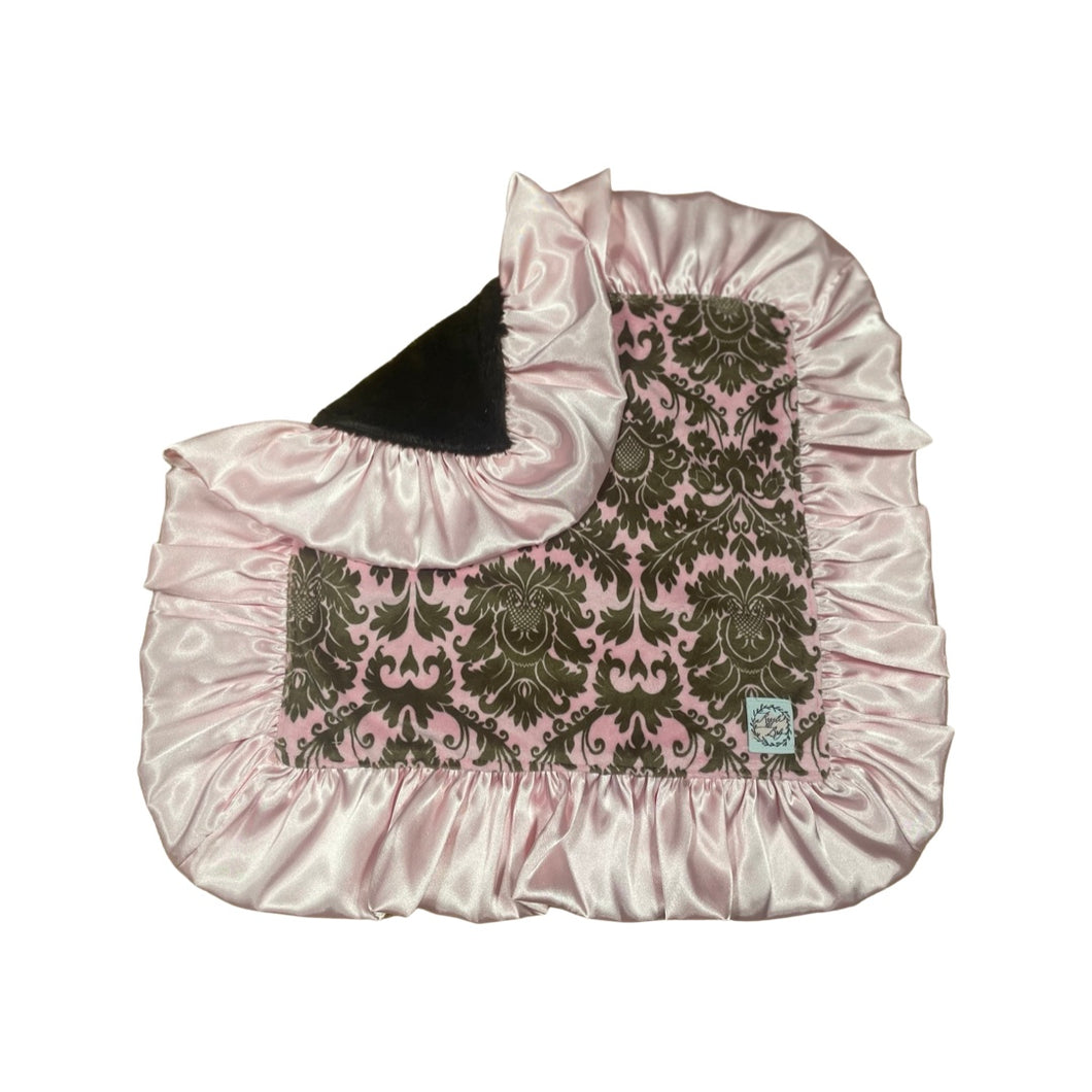 Pink & brown damask