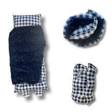 Load image into Gallery viewer, Navy &amp; white gingham
