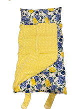 Load image into Gallery viewer, Blue &amp; Yellow Flowers- all minky
